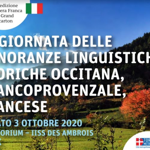 XI Giornata delle Minoranze linguistiche storiche il 3 ottobre nell’ambito della 526° edizione della Fiera Franca di Oulx