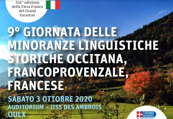 XI Giornata delle Minoranze linguistiche storiche il 3 ottobre nell’ambito della 526° edizione della Fiera Franca di Oulx